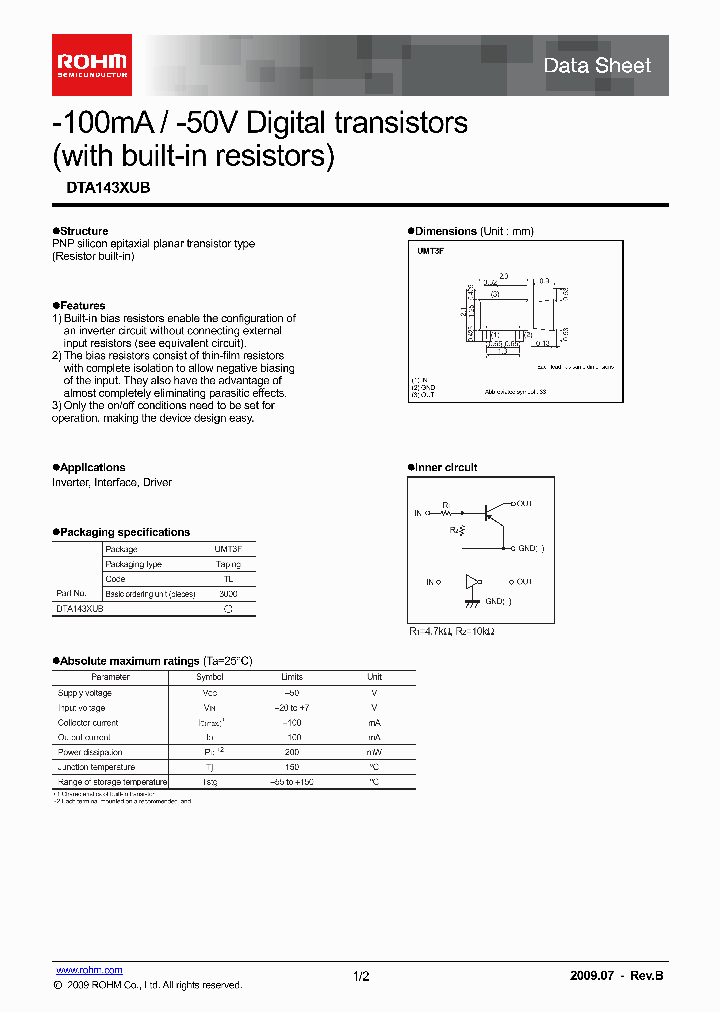 DTA143XUB_2035690.PDF Datasheet