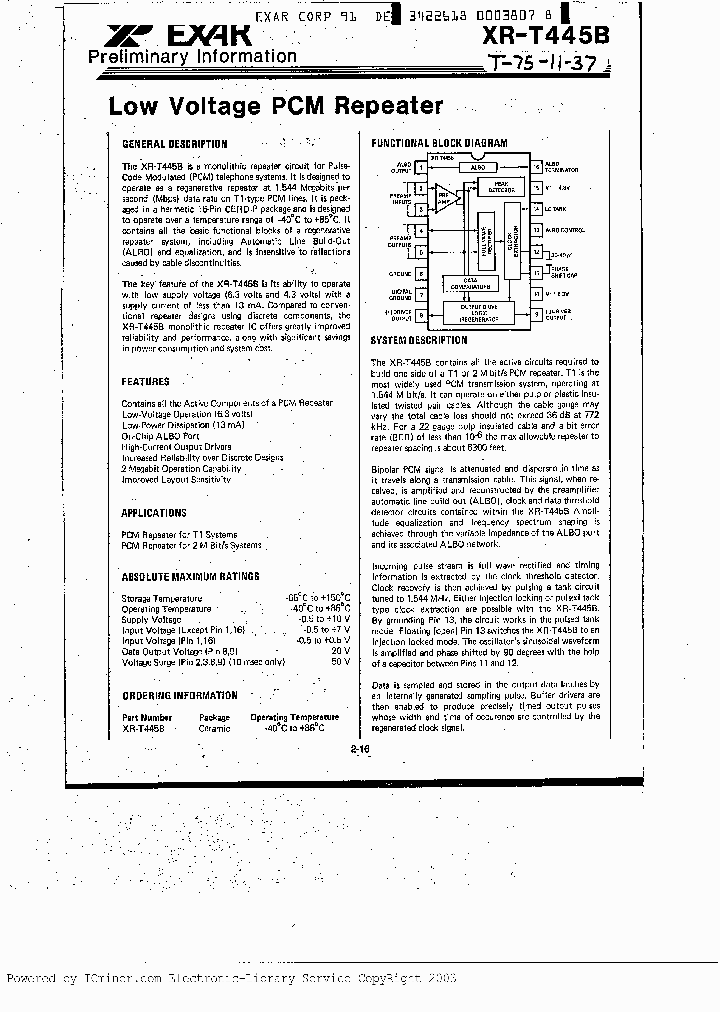 XR-T445B_2040015.PDF Datasheet