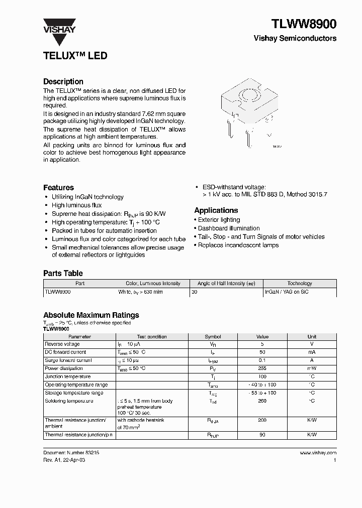 TLWW8900_2040590.PDF Datasheet