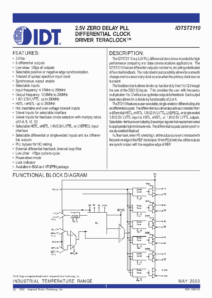 IDT5T2110_2040907.PDF Datasheet