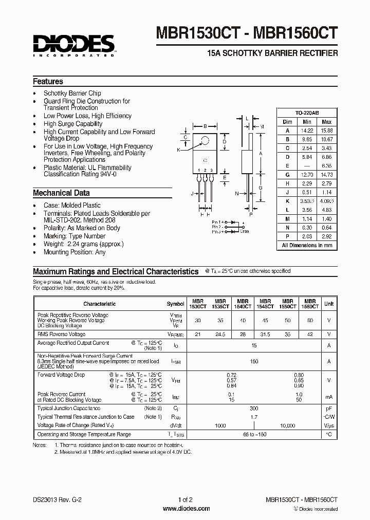 MBR1530CT_2041263.PDF Datasheet