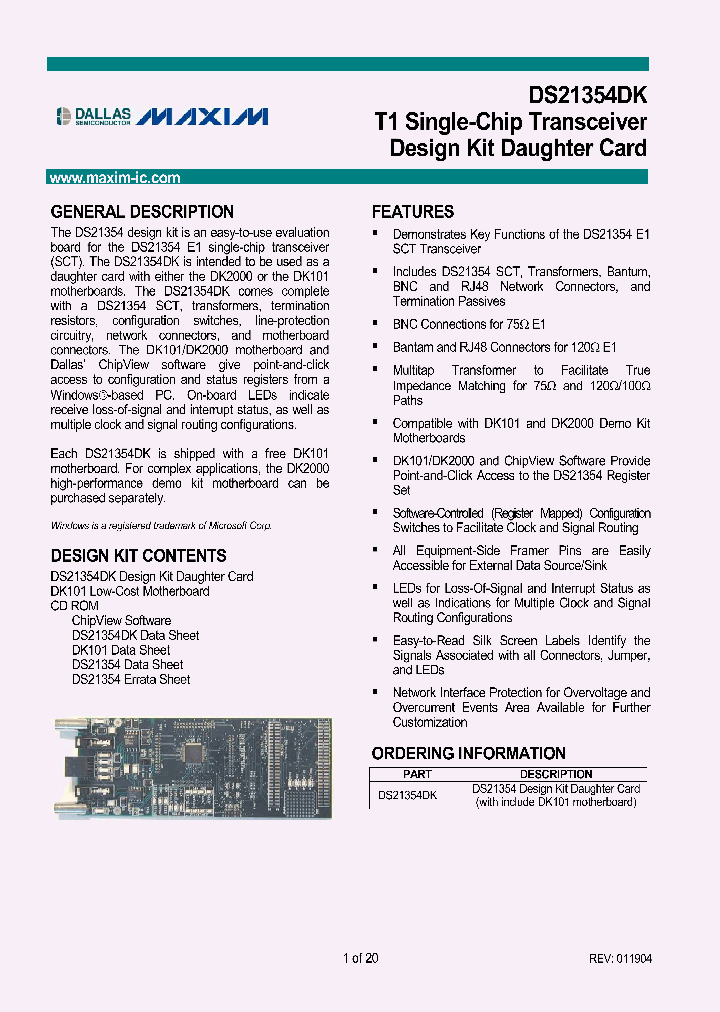 DS21354DK_2041402.PDF Datasheet