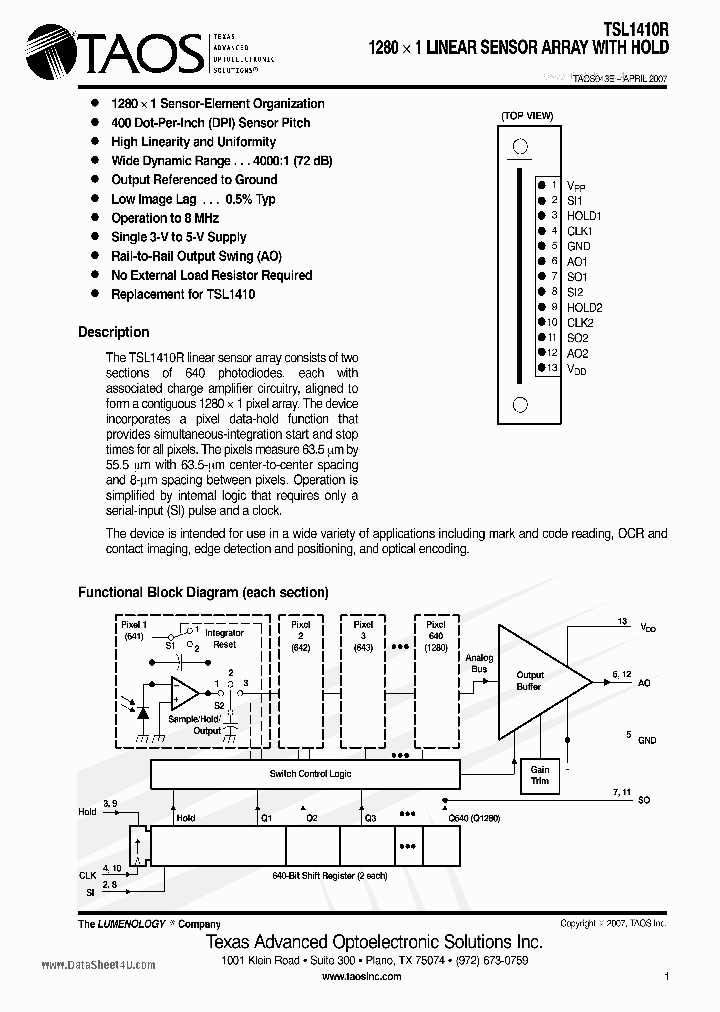 TSL1410R_2041670.PDF Datasheet
