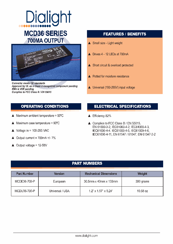 MCDU36-700-P_2042749.PDF Datasheet