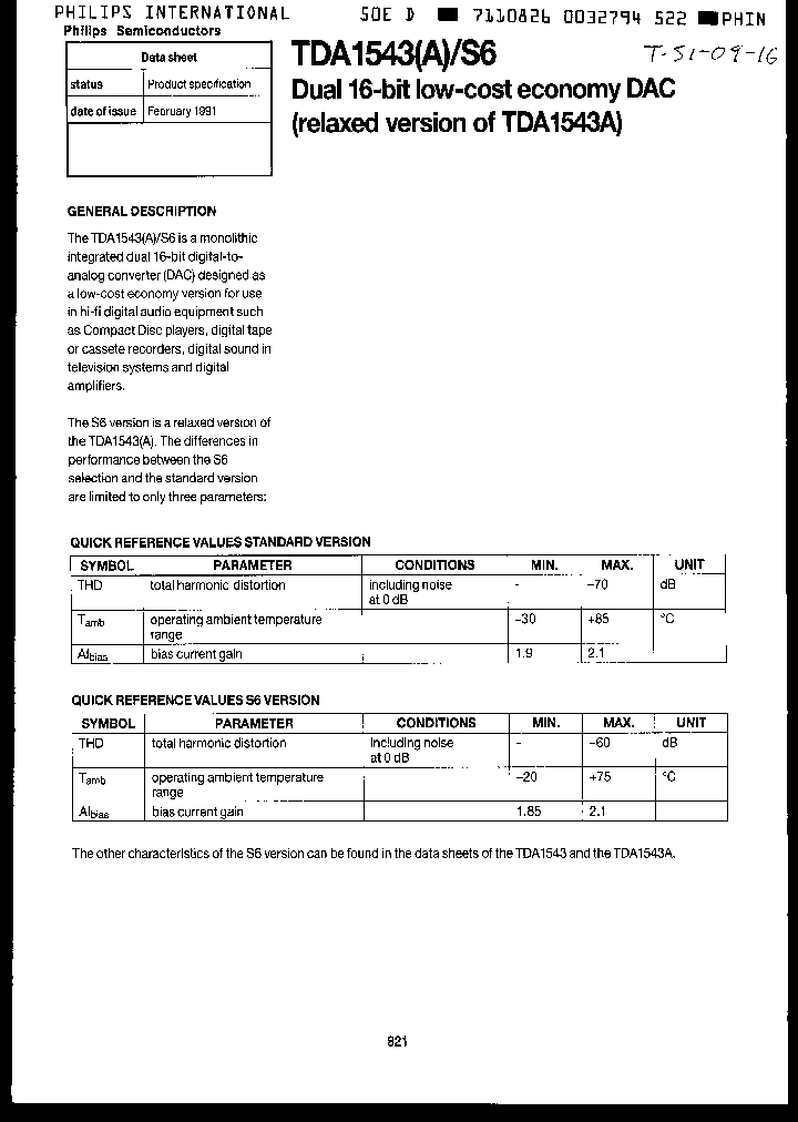 TDA1543AS6_2048587.PDF Datasheet