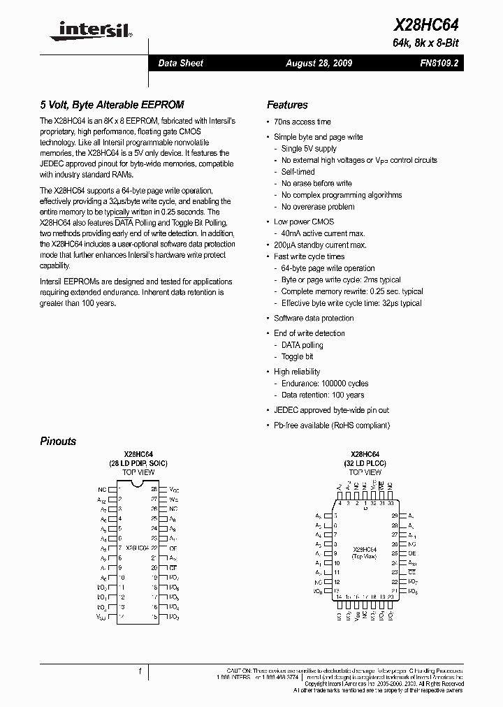 X28HC64SIZ-12_2052914.PDF Datasheet