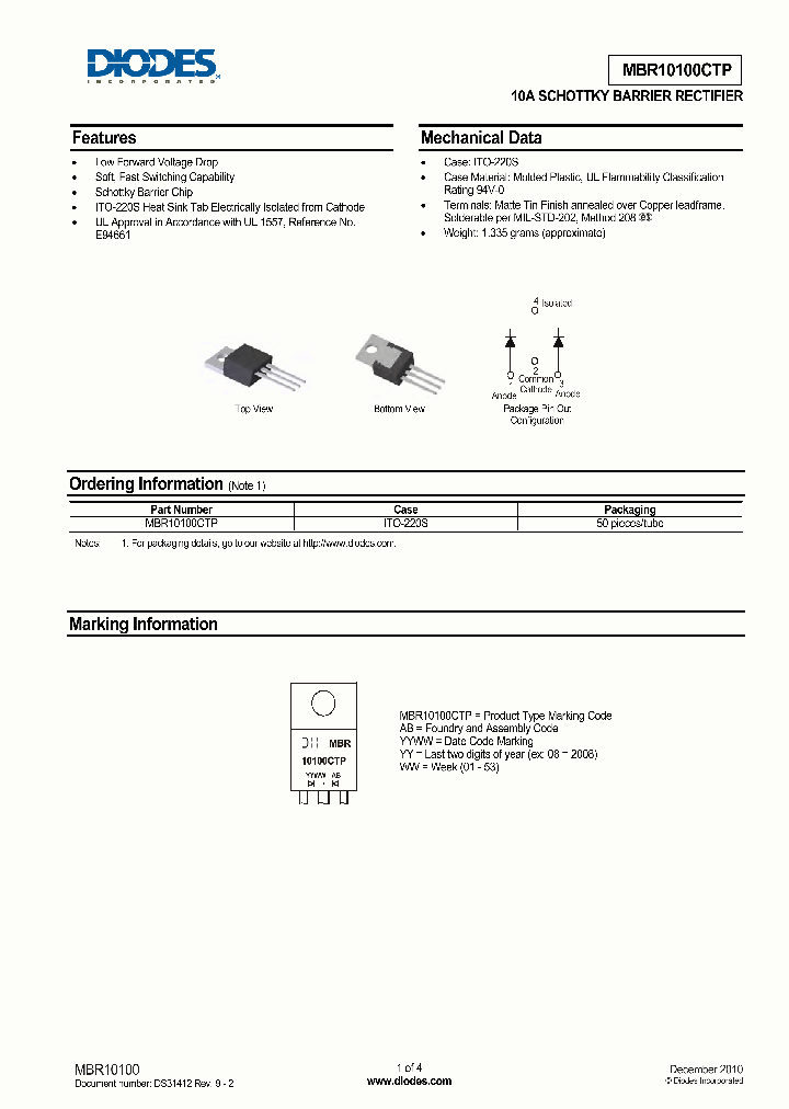 MBR10100CTP_2053882.PDF Datasheet