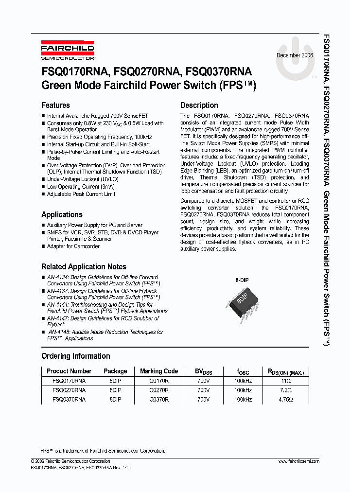 FSQ0170RNA_2054552.PDF Datasheet