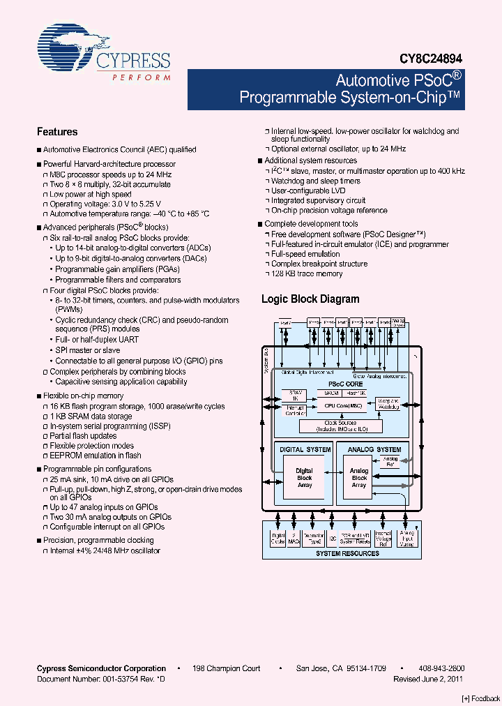 CY8C24894-24LFXA_2057095.PDF Datasheet