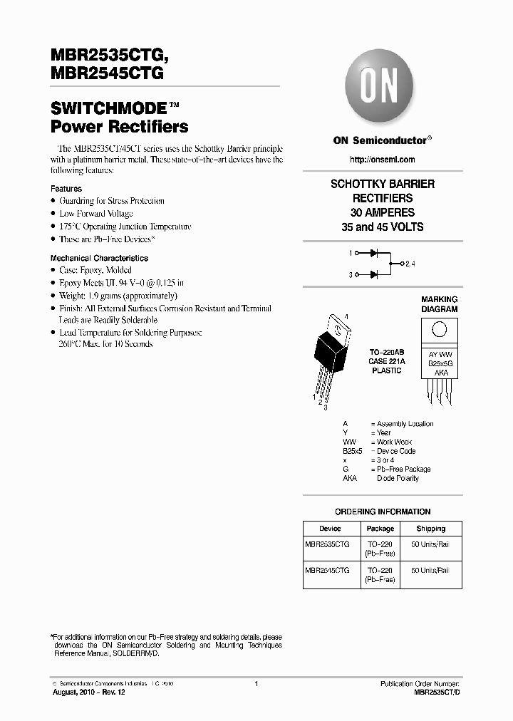 MBR2535CTG_2059235.PDF Datasheet