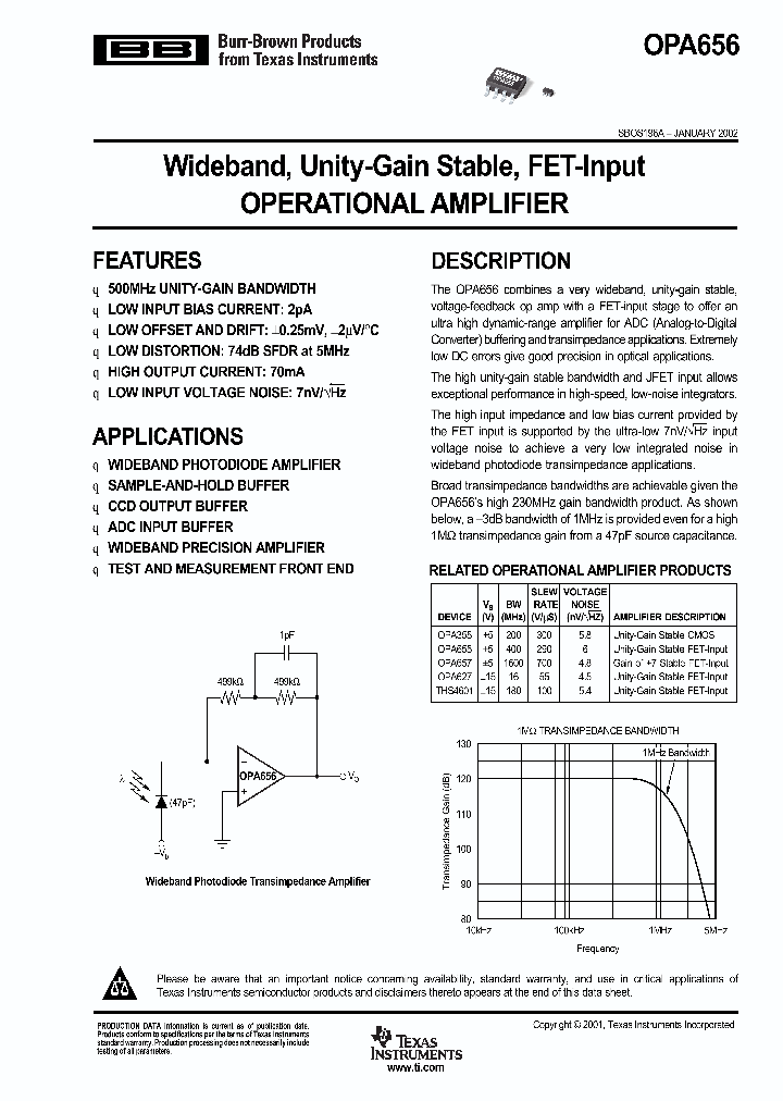 OPA656UB2K5_2063390.PDF Datasheet