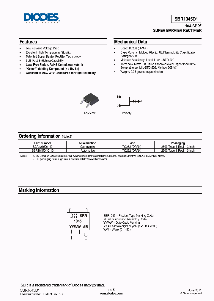 SBR1045D1-13_2065191.PDF Datasheet