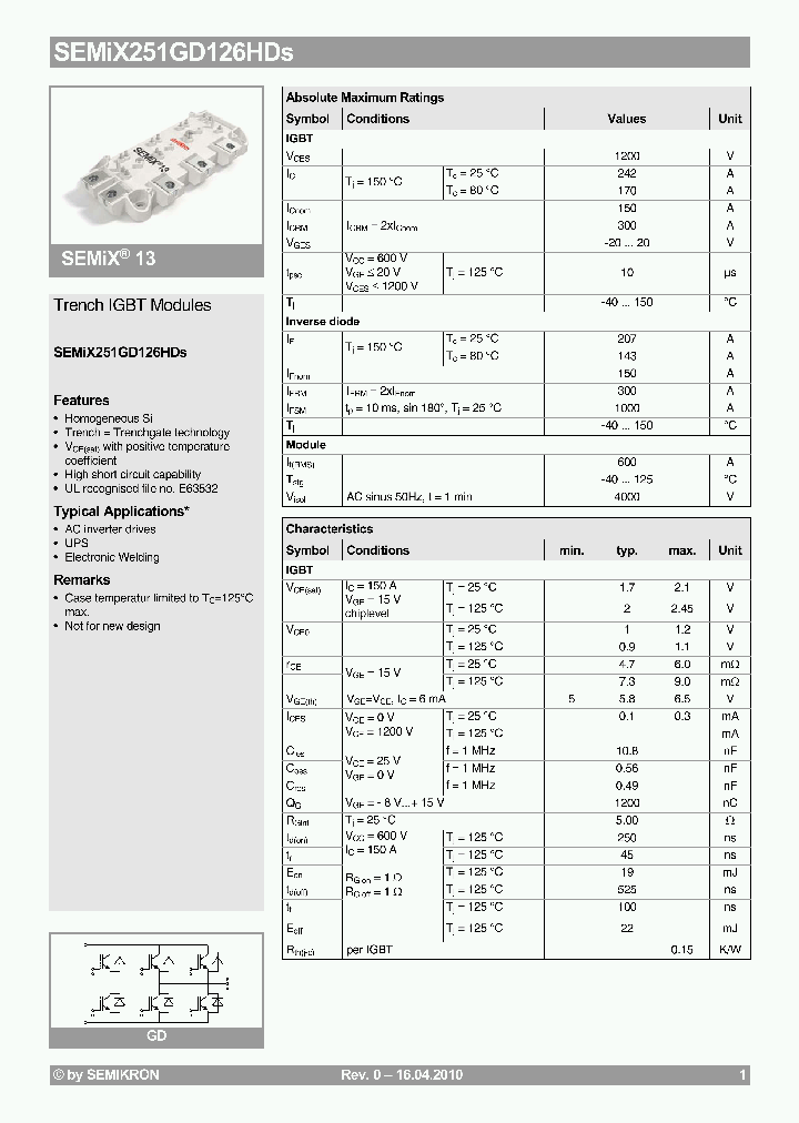 SEMIX251GD126HDS10_2066290.PDF Datasheet