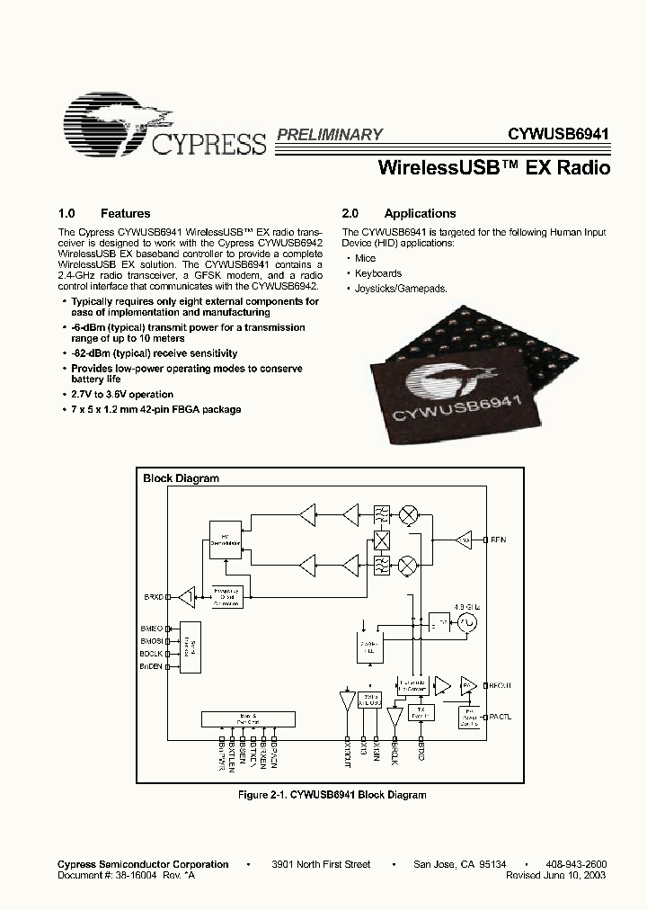 CYWUSB6941_2067725.PDF Datasheet