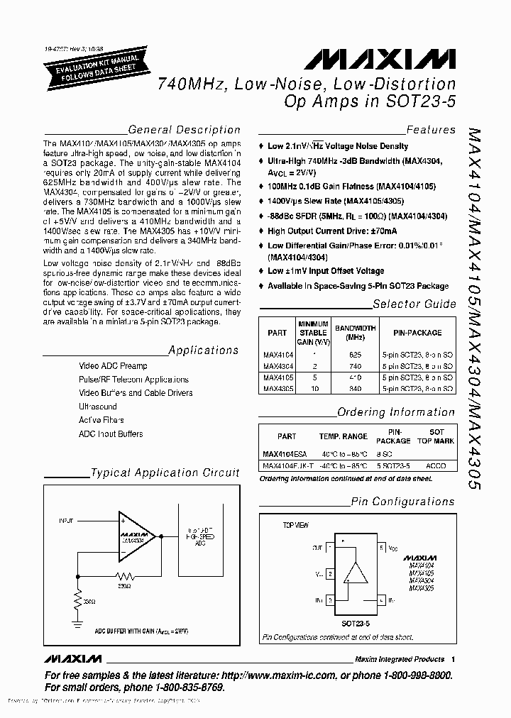 MAX4304ESA_2067884.PDF Datasheet