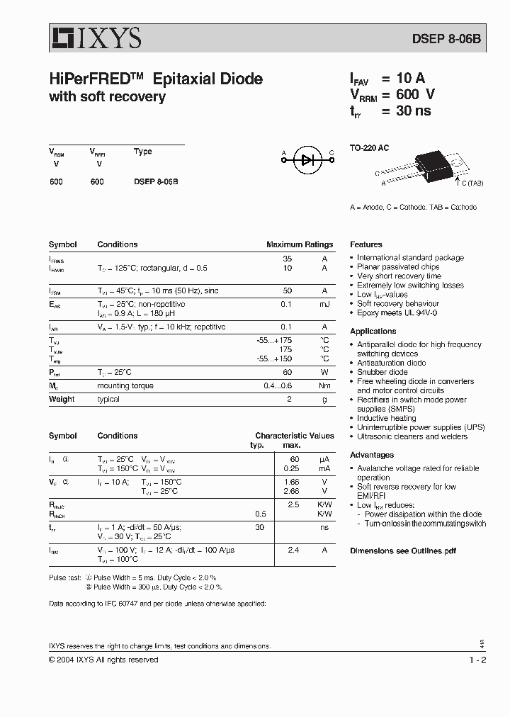 DSEP8-06B_2072005.PDF Datasheet