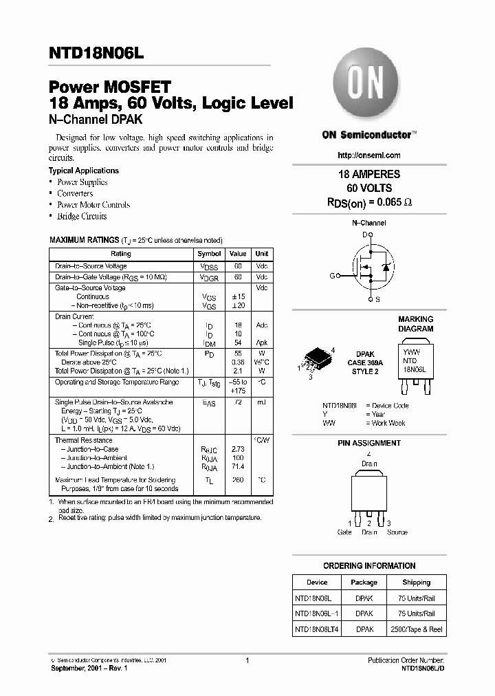 NTD18N06L-D_2073475.PDF Datasheet