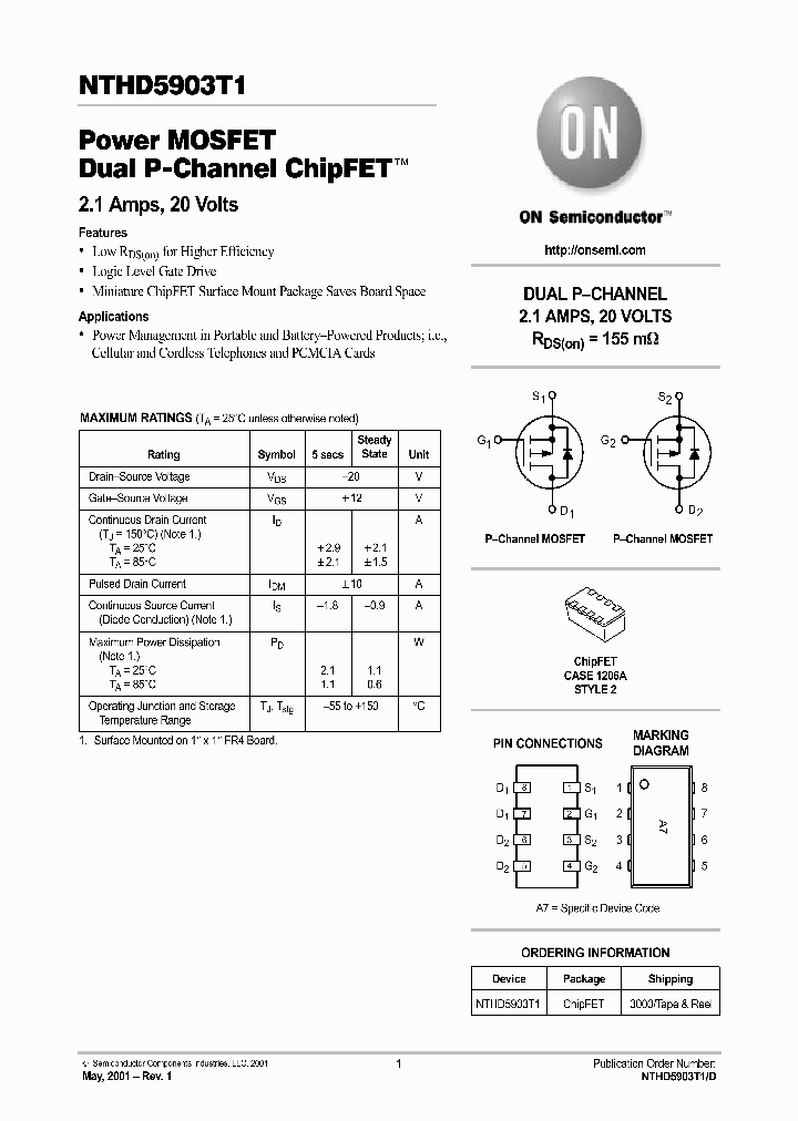 NTHD5903T1D_2076626.PDF Datasheet