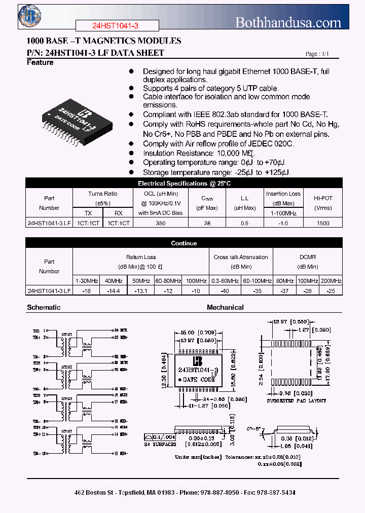 24HST1041-3-LF_2079952.PDF Datasheet