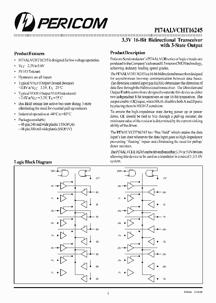 PI74ALVCHT16245A_2081039.PDF Datasheet