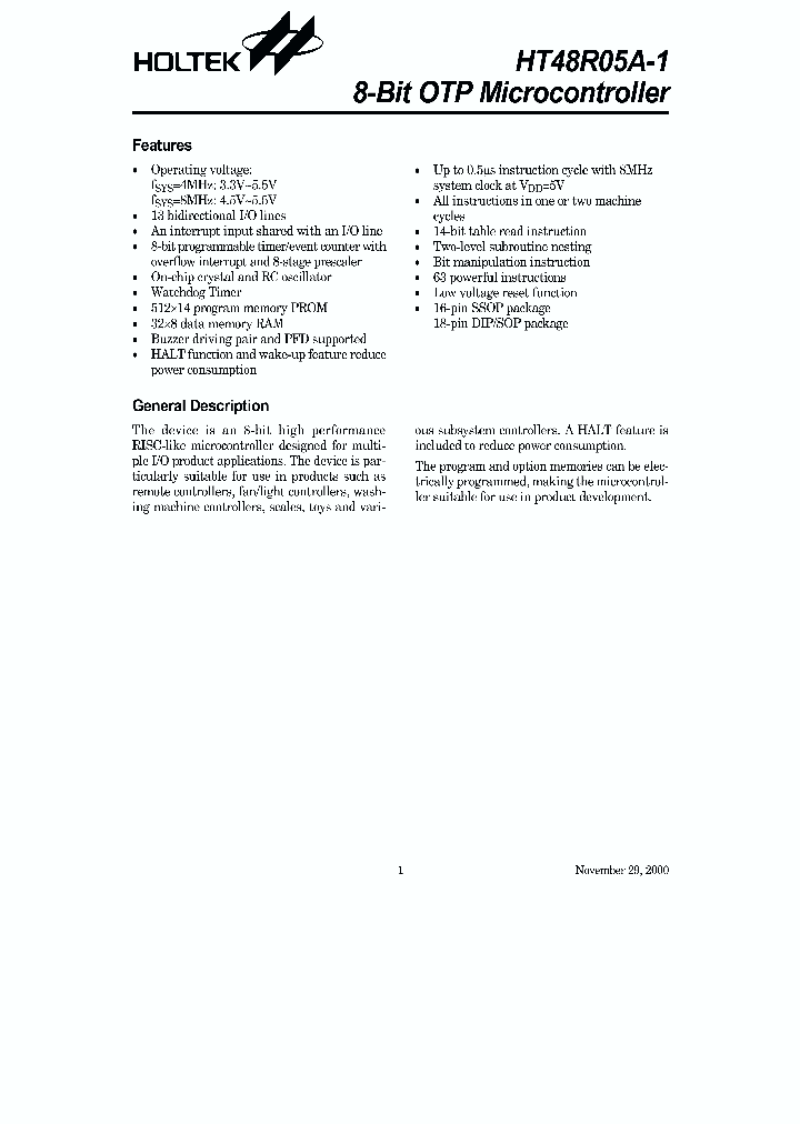 HT48R05A-1_2081100.PDF Datasheet