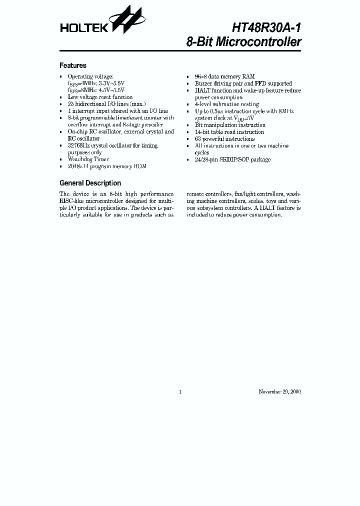 HT48R30A-1_2081102.PDF Datasheet