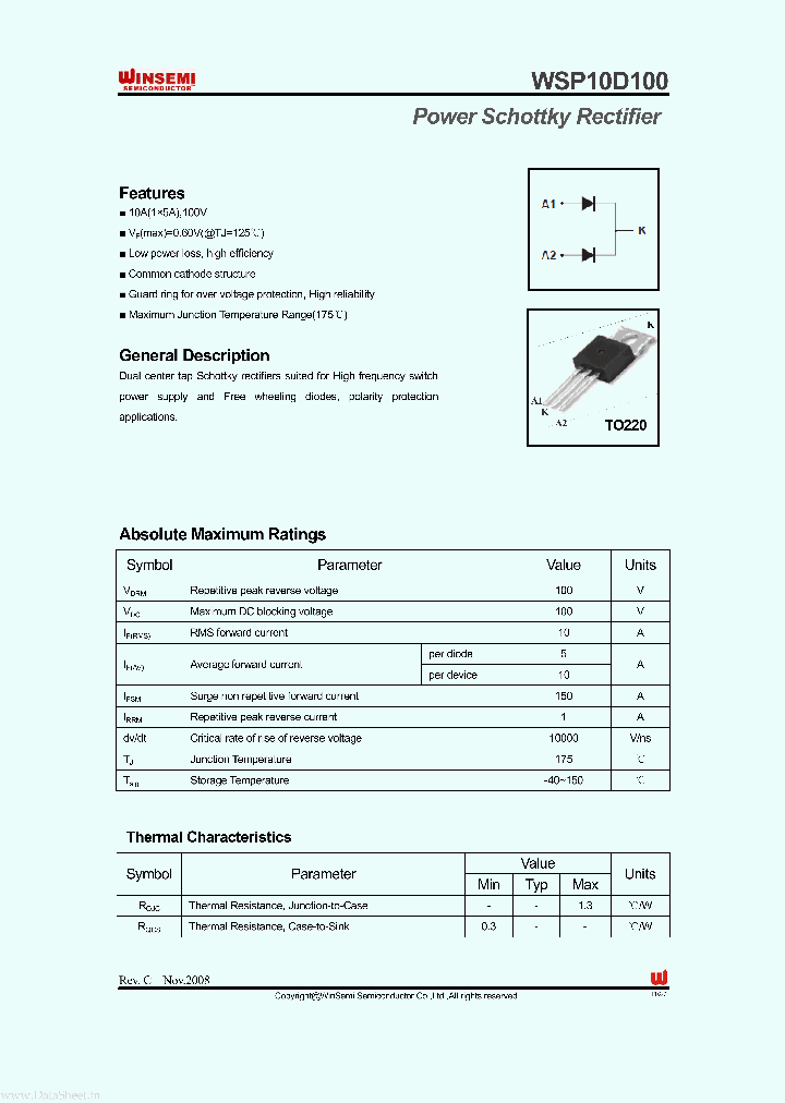 WSP10D100_2082333.PDF Datasheet