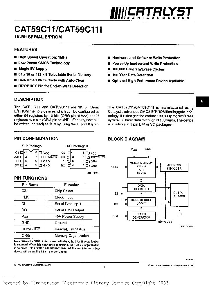 CAT59C11P_2082757.PDF Datasheet