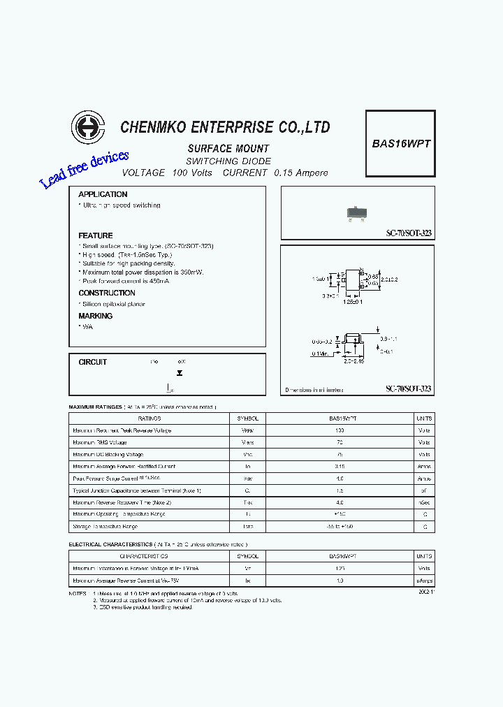 BAS16WPT_2083749.PDF Datasheet