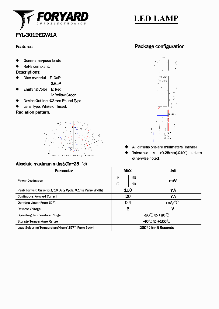 FYL-3019EGW1A_2083790.PDF Datasheet