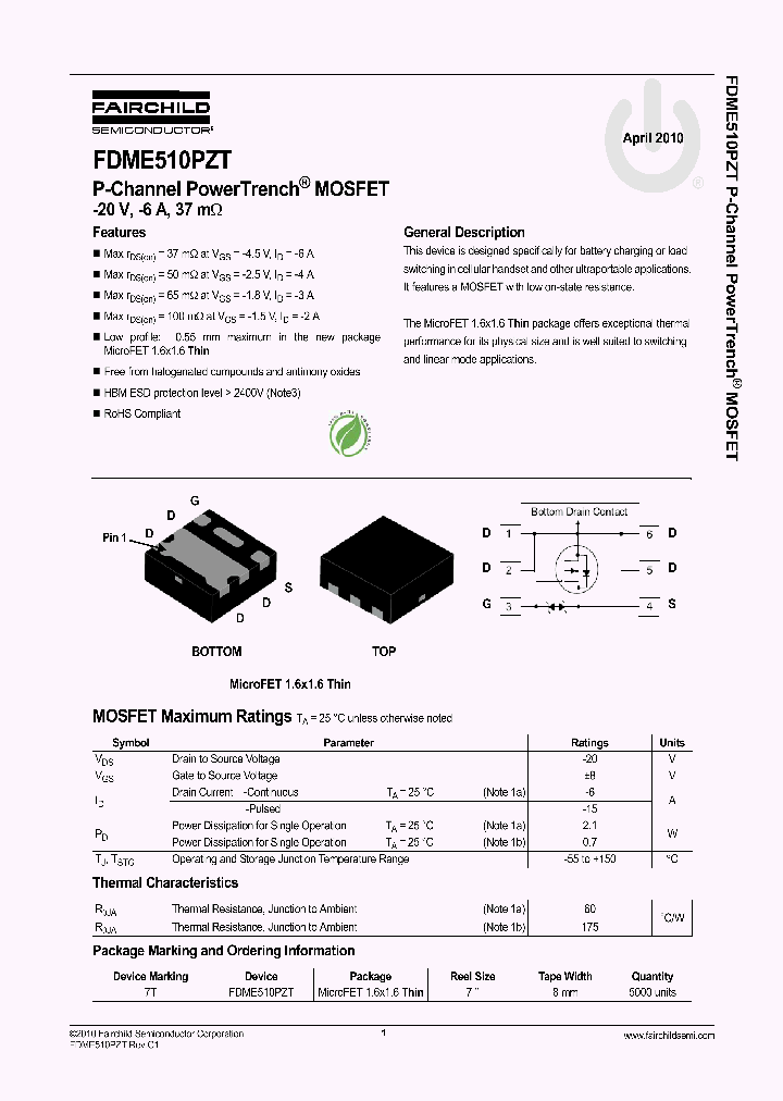 FDME510PZT_2084745.PDF Datasheet
