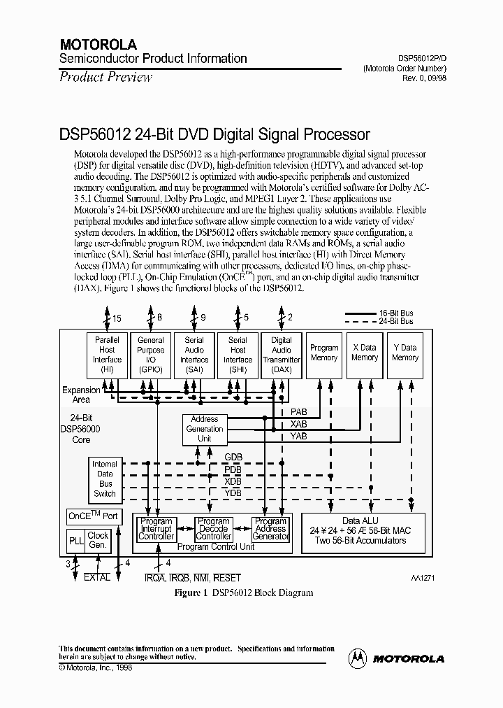 DSP56012PB_2085522.PDF Datasheet