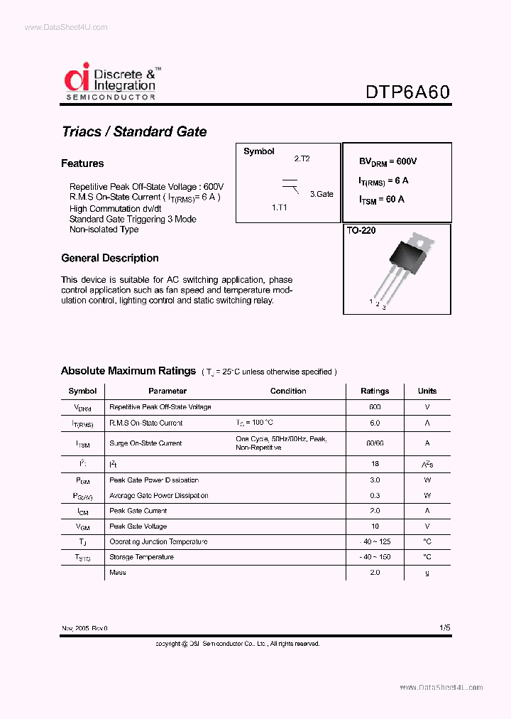 DTP6A60_2085497.PDF Datasheet