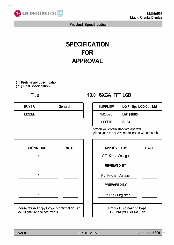 LM190E05-SL03_2085889.PDF Datasheet