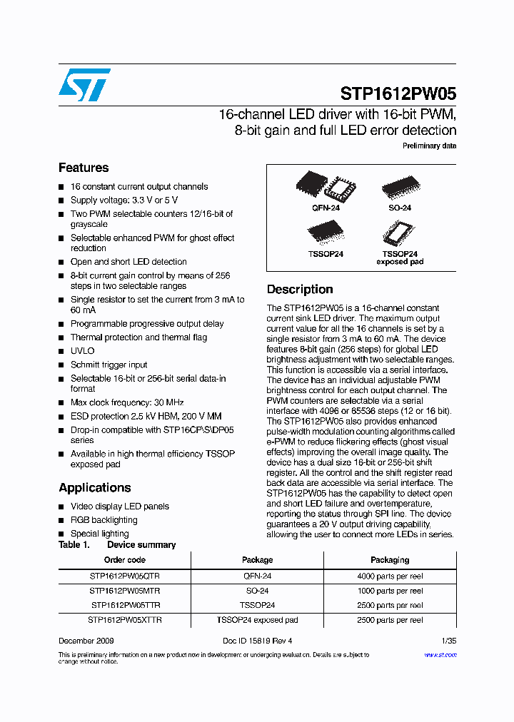 STP1612PW05MTR_2087292.PDF Datasheet