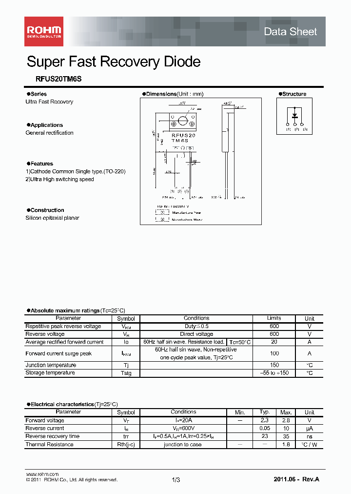 RFUS20TM6S11_2087299.PDF Datasheet
