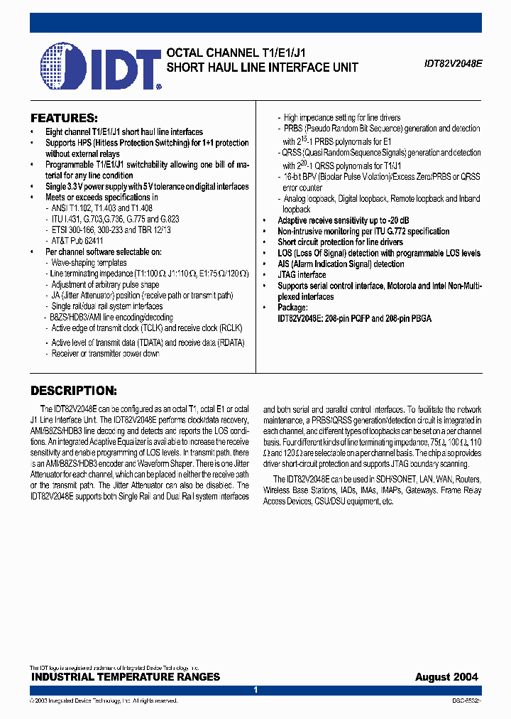 IDT82V2048EBB_2086896.PDF Datasheet