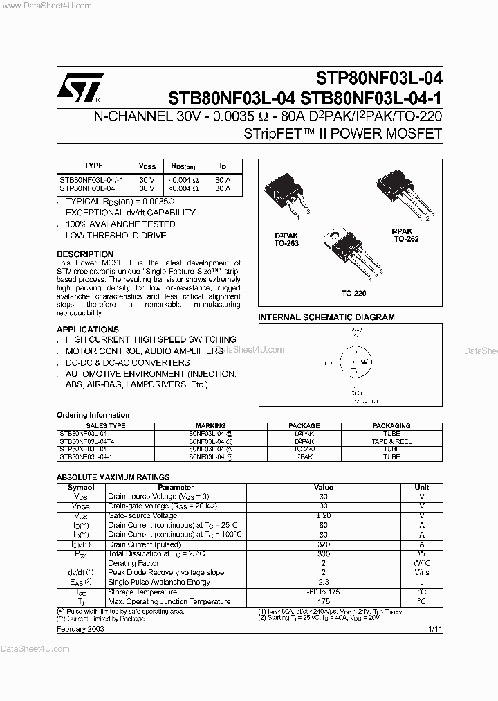 STB80NF03L-04-1_2087923.PDF Datasheet