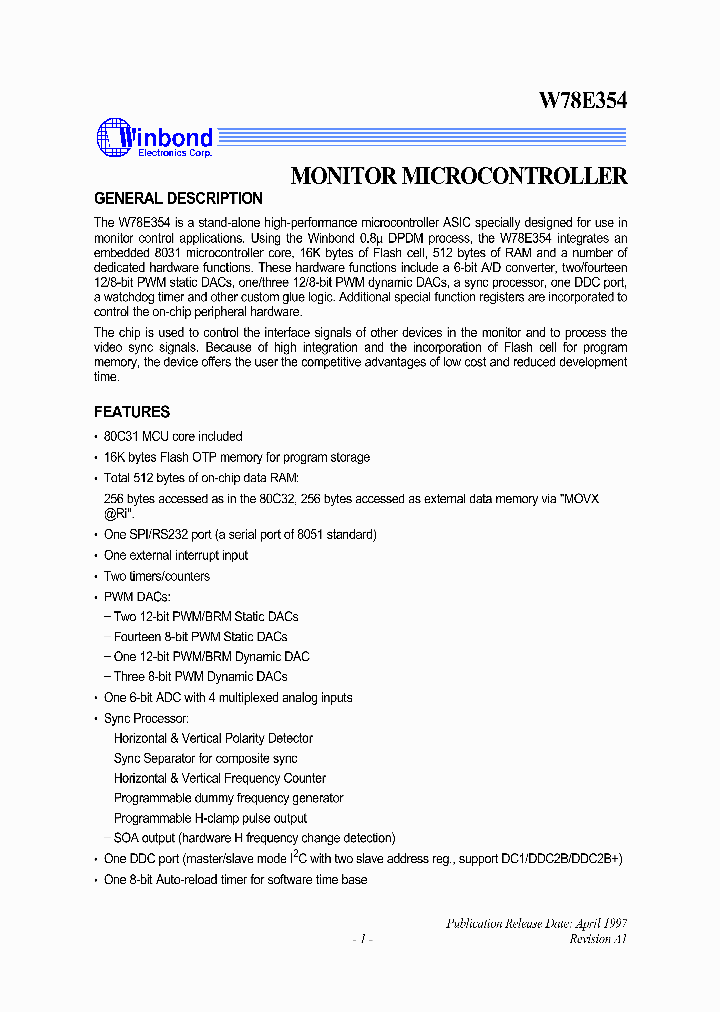 W78E354_2089632.PDF Datasheet