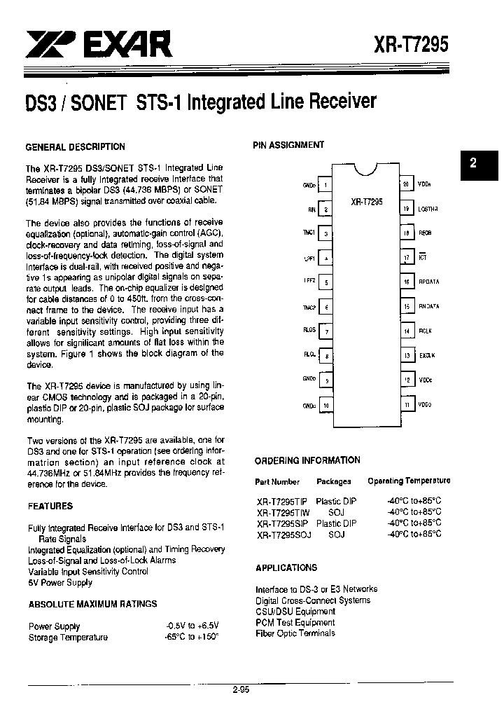 XR-T7295SIP_2092169.PDF Datasheet