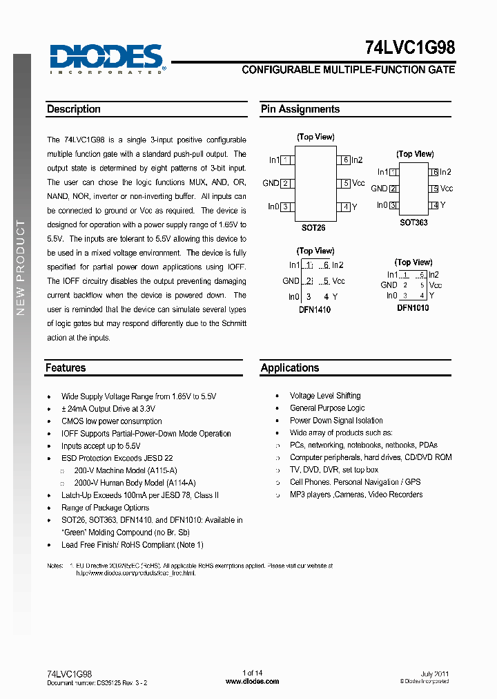 74LVC1G98_2092546.PDF Datasheet