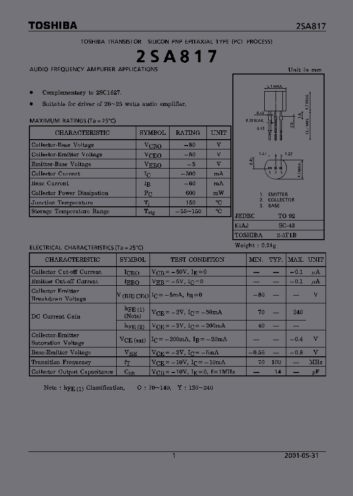 2SA817O_2094028.PDF Datasheet
