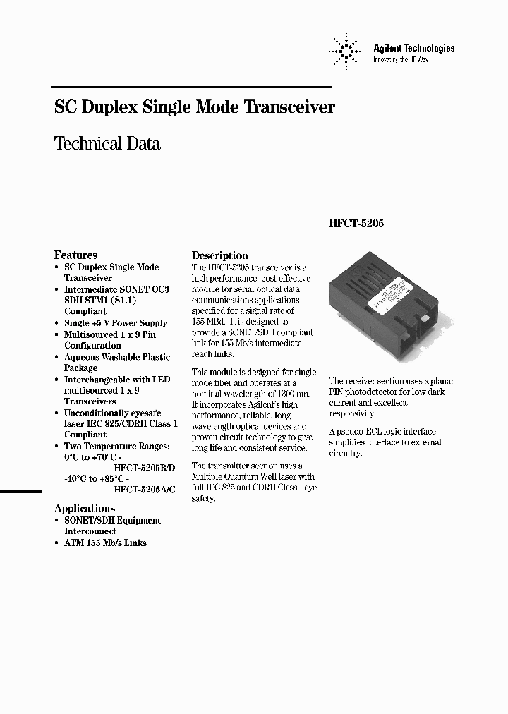 HFCT-5205_2099963.PDF Datasheet