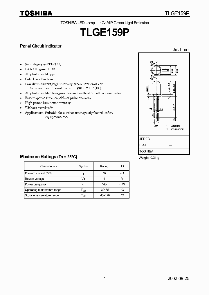 TLGE159P_2104440.PDF Datasheet