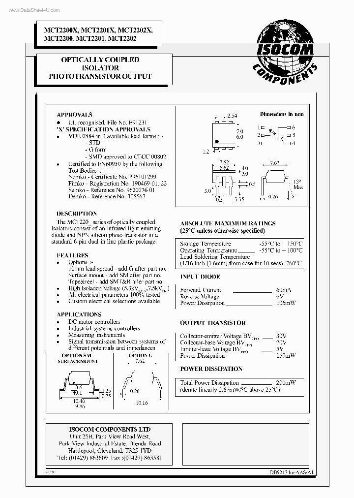 MCT2200_2109289.PDF Datasheet