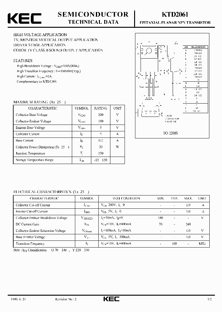 KTD2061_2112049.PDF Datasheet