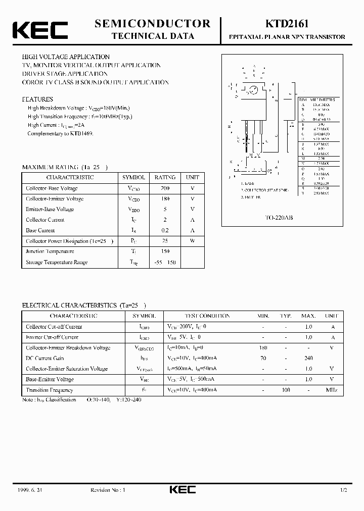 KTD2161_2112052.PDF Datasheet