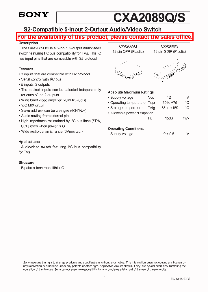 CXA2089QS_2116552.PDF Datasheet
