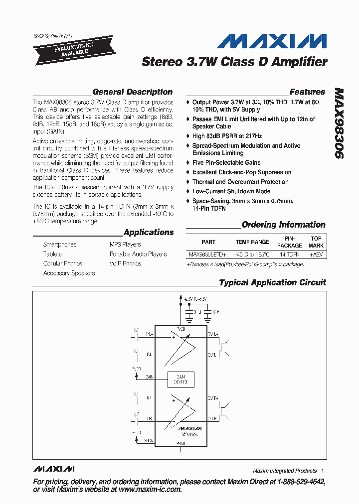 MAX98306_2117472.PDF Datasheet