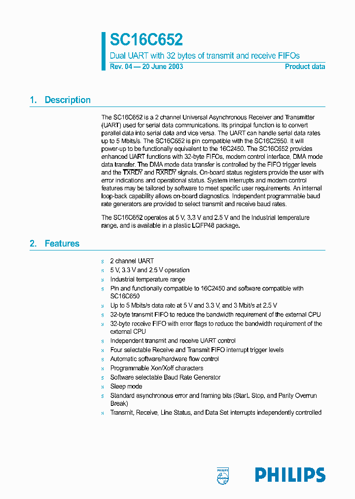 SC16C652_2119412.PDF Datasheet